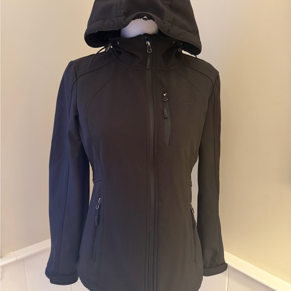 CB Black Hooded Jacket Size Medium